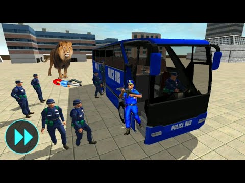 US Police offroad Coach Bus - Uphill Driving Simulator New - Android Gameplay