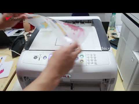 OKI C833n có in được giấy PET chuyển nhiệt ?