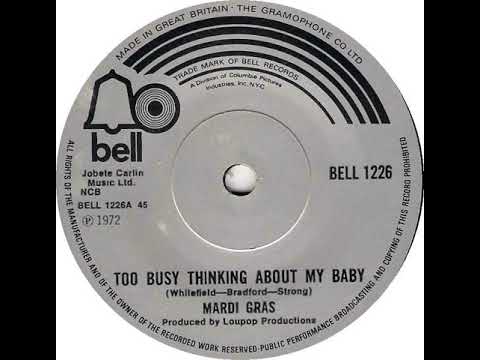 UK New Entry 1972 (148) Mardi Gras - Too Busy Thinking About My Baby