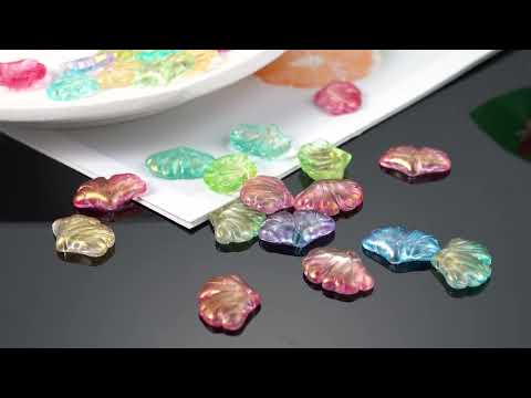 Transparent Glass Pendants, Ginkgo Leaf(GLAA-T016-03) #pandahall #pendant #charms #jewelrymaking