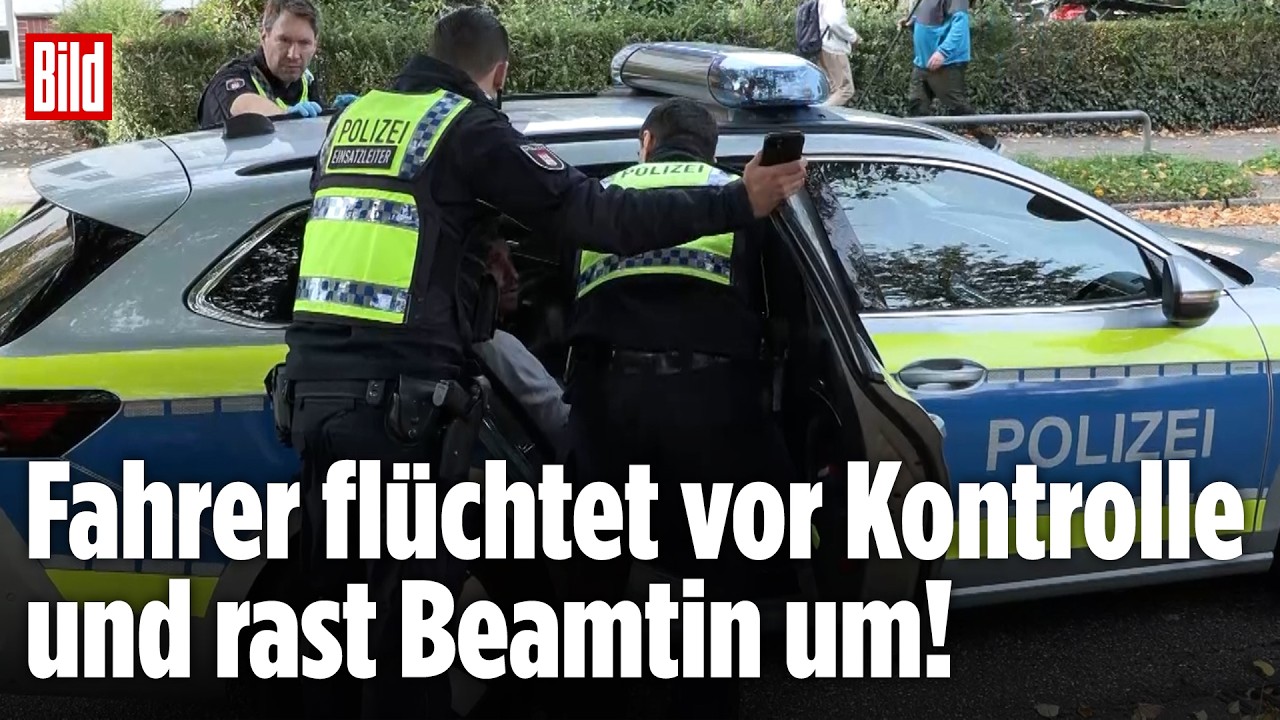 HAMBURG: Fahrer fährt Polizistin an und flieht – Großfahndung läuft!