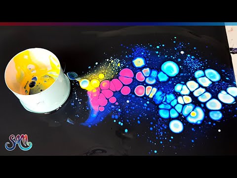 Acrylic Pouring Recipe - HUGE CELLS?😍 Traveling Open Cup Experiment | Abstract Art | Fluid Art