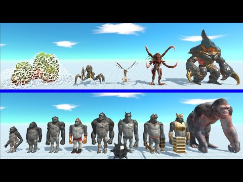 Alien Exotica VS Mutant Primates - Animal Revolt Battle Simulator