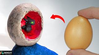Toothless / Making Glowing Dragon EGG / Night Lamp Epoxy / RESIN ART