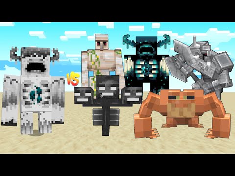 Frost Warden Vs Warden, Mutant Frog, Wither, Ferrous Wroughtnaut, Iron golem