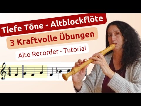 Wie du TiefeTöne auf der Altblockflöte übst - 3 Übungen  #blockflöte #recorder #blockflötelernen