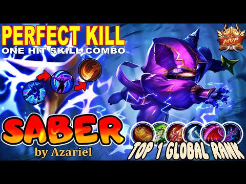 SABER ULTIMATE ASSASSIN PERFECT KILL! ONE HIT SKILL COMBO by Azariel. TOP 1 GLOBAL | Mobile Legends