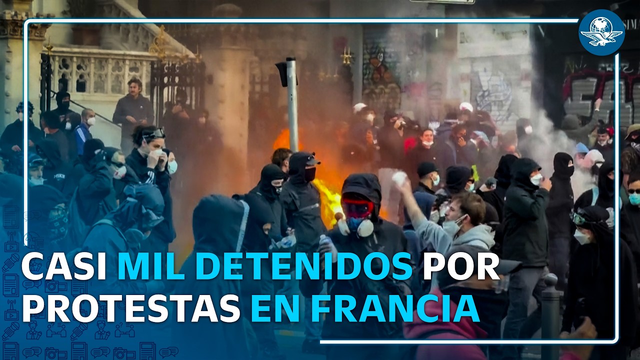 Francia vive nueva jornada de protestas que dejan cerca de mil detenidos