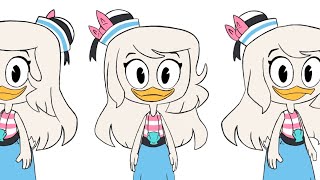 DuckTales Fan Art - Delilah Duck (Turnaround) [Speedpaint]