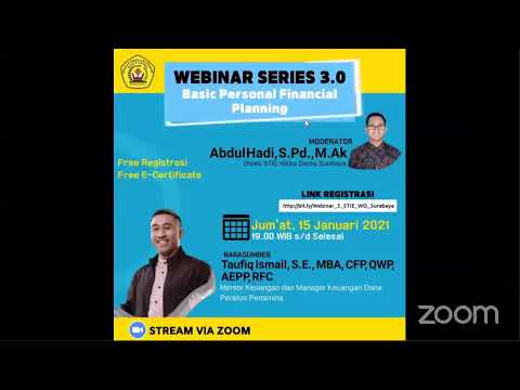 WEBINAR SERIES 3.0 STIE WIDYA DARMA SURABAYA ( Basic Personal Financial Planning )