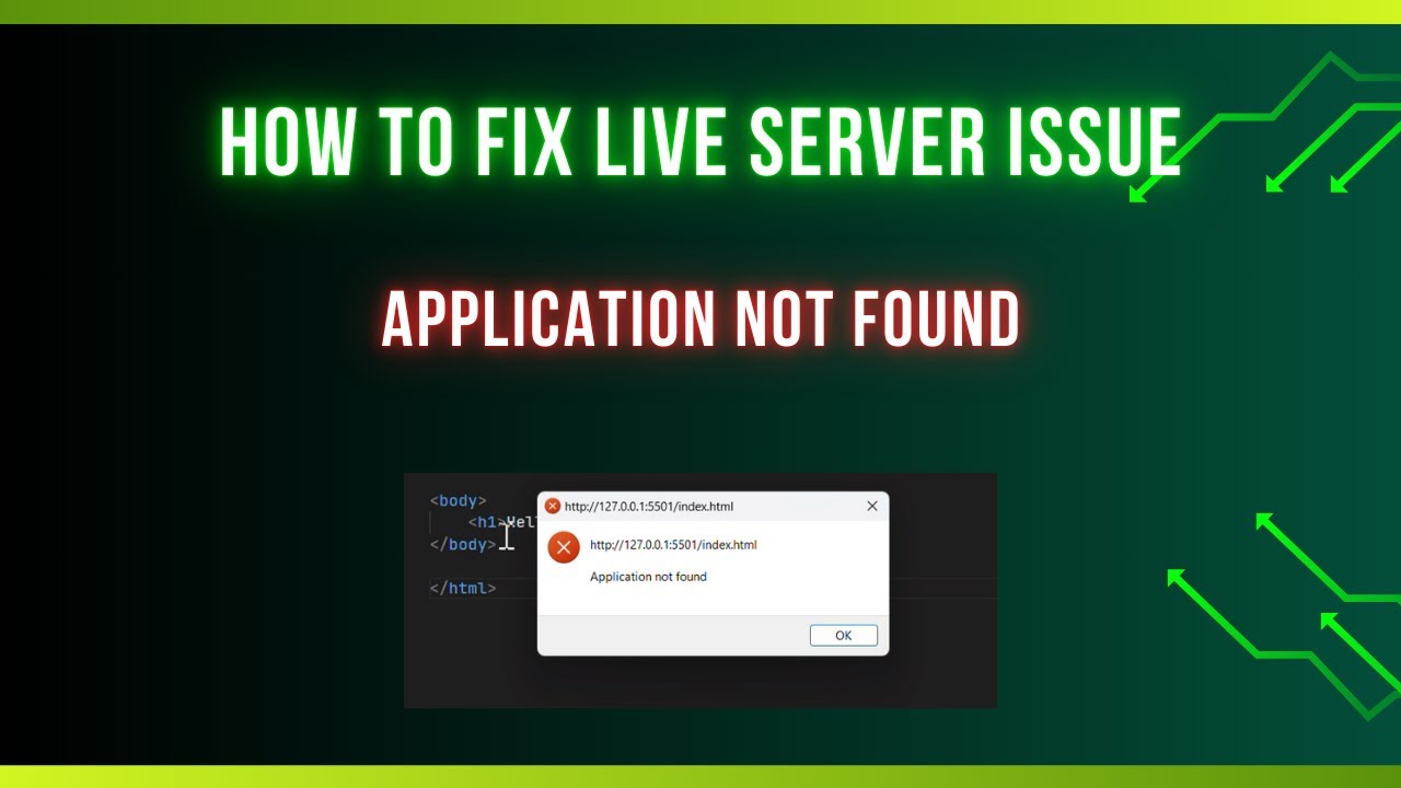 How to Fix Live Server Issue (Application not found problem) #vscode  #liveserver #developertips