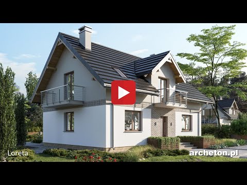 Projekt domu Loreta - archeton.pl - z użytkowym poddaszem 175,8 m2