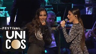 Tini &amp; India Martínez cantan Si Tu Te Vas y Corazón Hambriento en Festival Únicos 2019