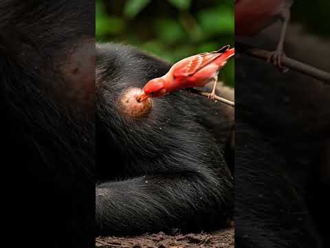 passarinho capturando berne#viralvideo #short