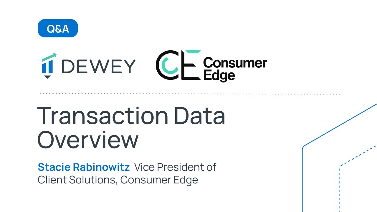 Dewey Data Partner Spotlight: Consumer Edge