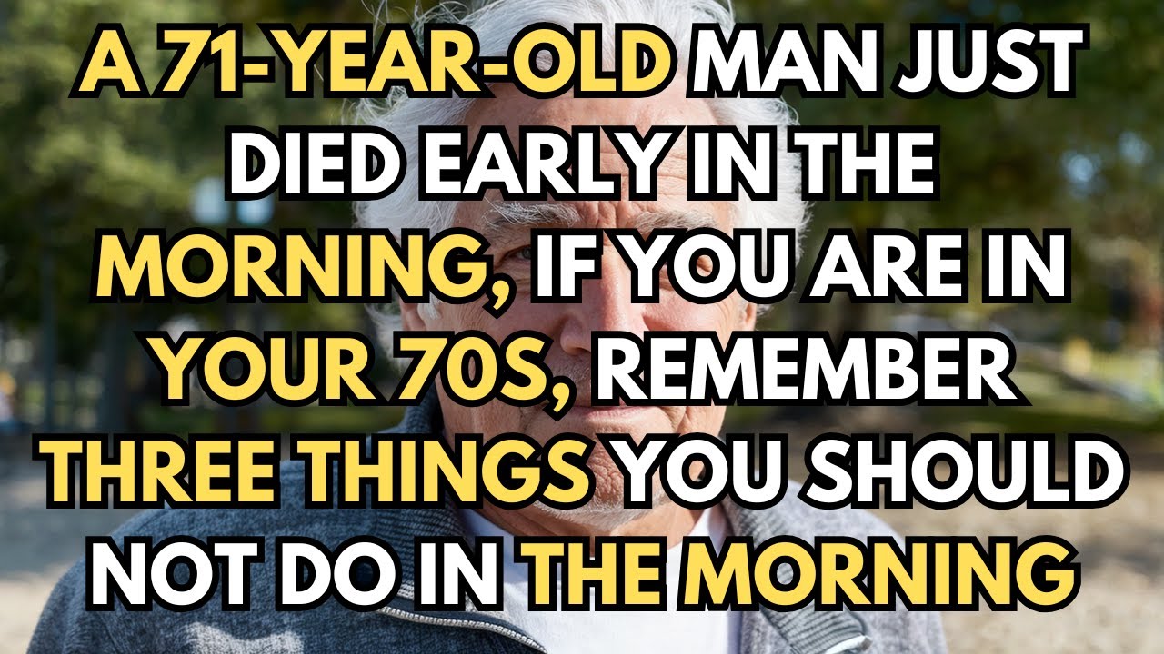 A 71-Year-Old Man Passed Away This Morning: What Can We Learn?