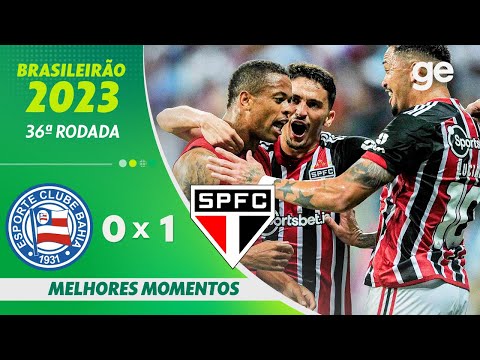 Gols e lances de Bahia x São Paulo