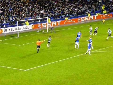 Everton 2-1 Sporting Lisbon Veloso Penalty