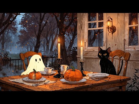 Ghost & Cat’s cozy Autumn night with vintage music 👻