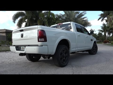 2015 Dodge Ram 2500 Cummins - 5" MBRP Exhaust Sound - Before & After Startup and Drive By!