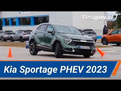 Kia Sportage PHEV 2023 – Maniobra de esquiva (moose test) y eslalon | km77.com