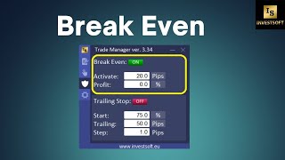 EA Trade Manager MT4 & MT5 - Break Even