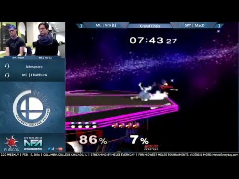 CCC Weekly [2/17/16] - SPY | MacD (Falco, Peach) vs. ME | Vro (Falcon, Marth) - Grand Finals