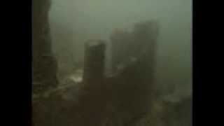 Drowned Village of Llanwddyn under Lake Vyrnwy in Wales