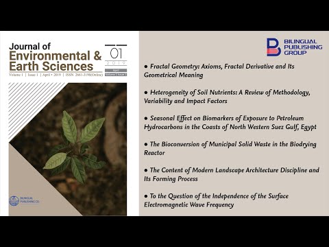 Journal of Environmental & Earth Sciences | Vol.1, Iss.1