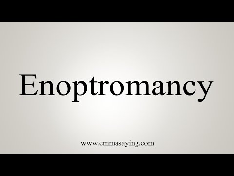 Part of a video titled How To Say Enoptromancy - YouTube