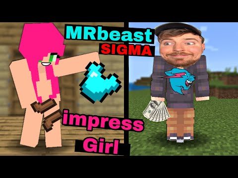 MrBeast shocks a girl in Minecraft