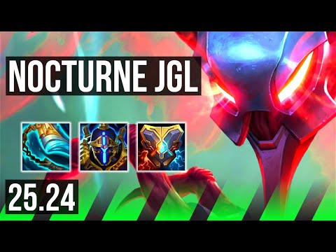 NOCTURNE vs KHA'ZIX (JGL) | Perfect KDA: 14/0/8, 34K damage | NA Master | 25.24