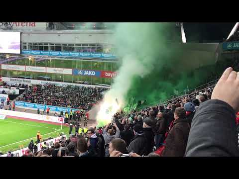 Pyro Support Werder Bremen Fans in Leverkusen!