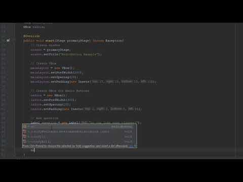 How to code JavaFX Radio Buttons (Tutorial)