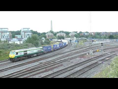 Irish Rail 201 Class Loco 229 + IWT Liner - Islandbridge Junction (10/7/19)