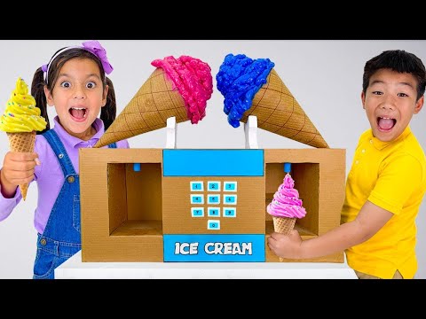 Ellie Charlotte and Eric Ice Cream Cart Rescue Adventure