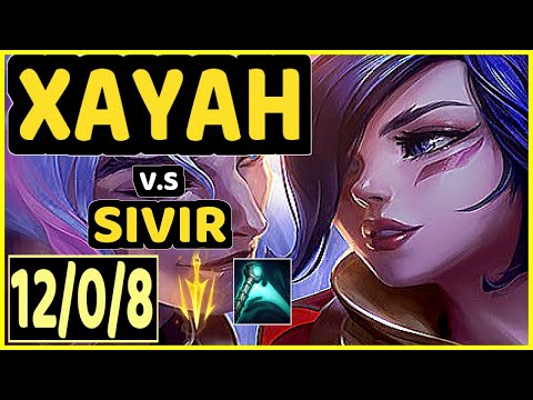 DISAVE (XAYAH) vs SIVIR - 12/0/8 KDA BOTTOM ADC CHALLENGER GAMEPLAY - BR