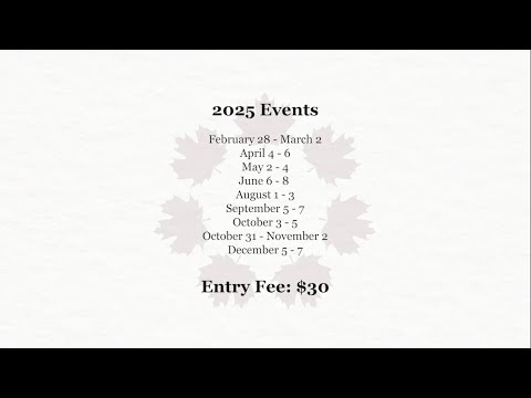 Kingdoms of Novitas - 2025 Season Schedule