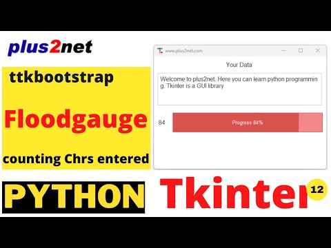 Ttkbootstrap Floodgauge widgets to show number of chars entered by user with colour zone bands #12