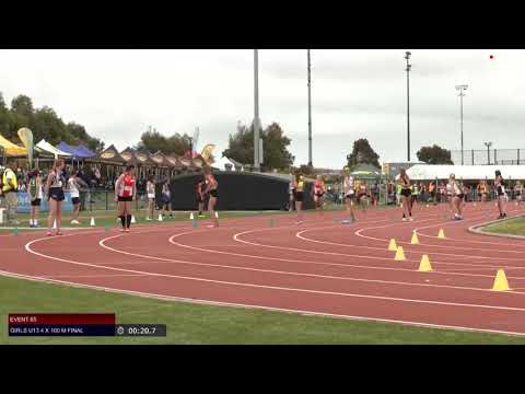 Girls U13 4 x 100m Final - 2019 SUBWAY State Relay Championships // LAVicTV