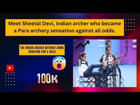 Paralympic archery indian girl. The Indian archer without arms shooting for a gold. #sheetaldevi 🇮🇳