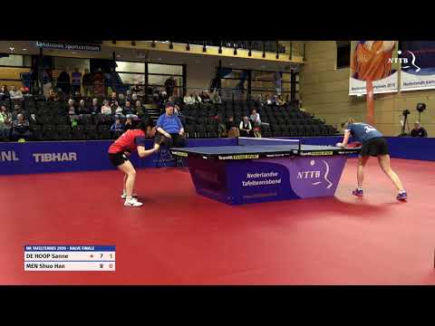NK 2020 dames halve finale: Sanne de Hoop - Shuo Han Men