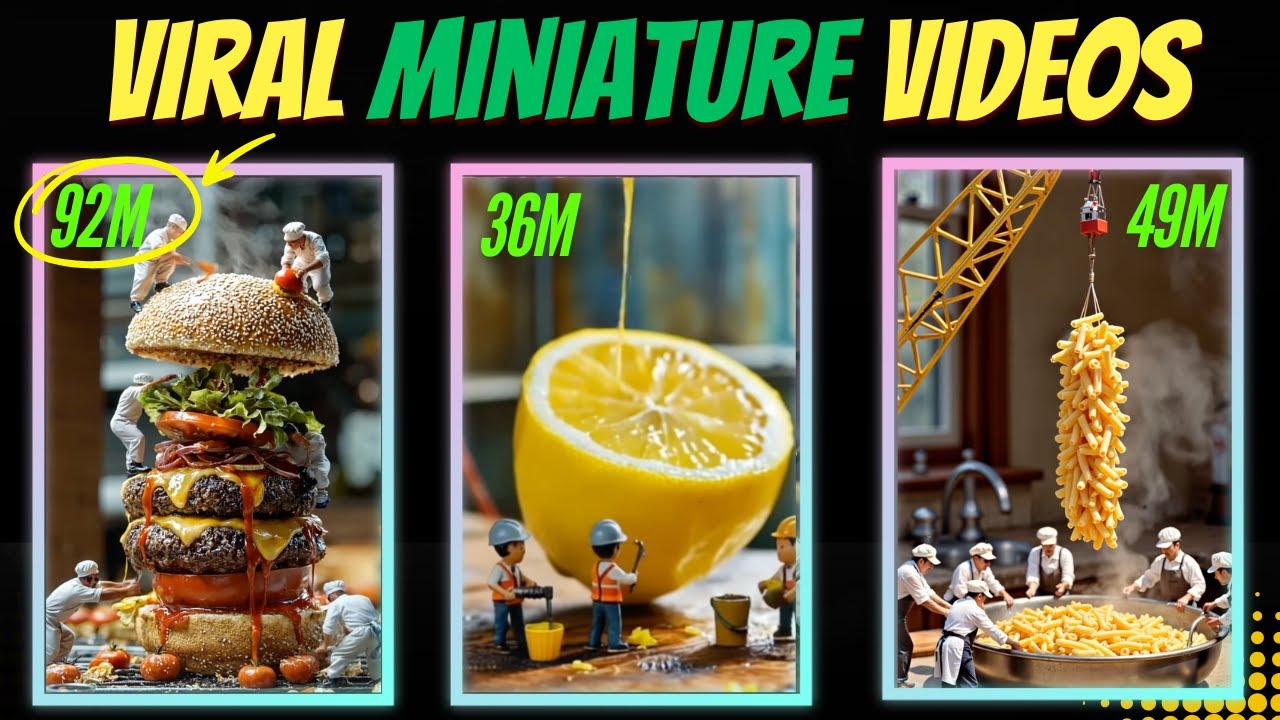How I Create Tiny World Miniature Videos with AI (Make Money with Youtube)