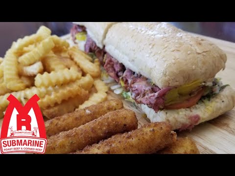 Mr. Submarine Corned Beef Submarine Sandwich..