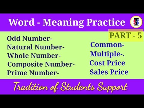 Word Meaning | Mathematics - Part 5 | Word Meaning Practice