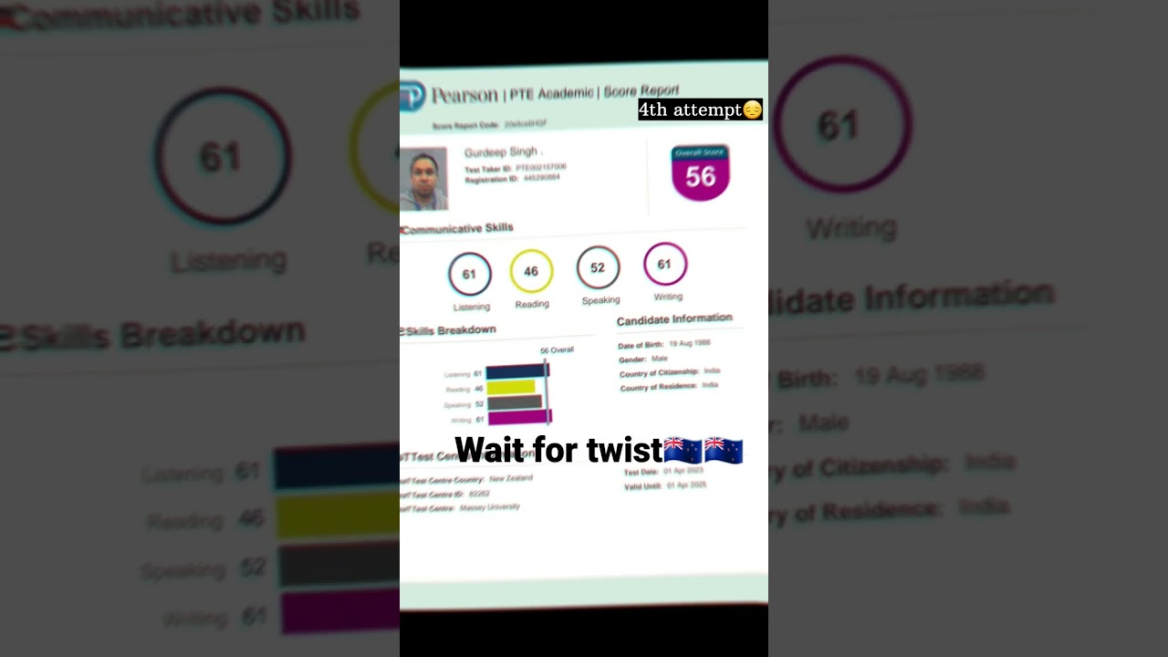 online student from Newzealand🇳🇿.Got his desired score within 20 days after 4th attempt #pte