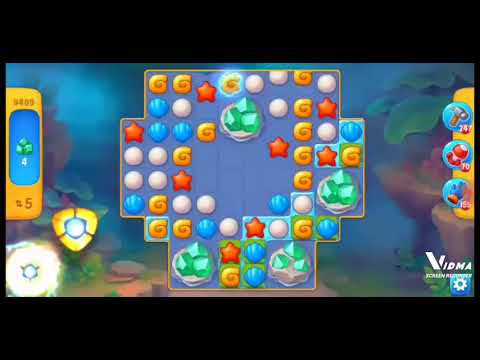 Fishdom. 9409 level no boosters and diamonds. 13 moves