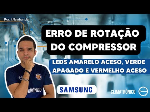 Vídeo: Erro de Rotação Compressor Samsung Inverter: 7 Passos