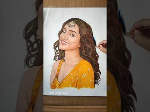 Oil Colour Painting 🎨 #oiloncanvas #oilpainting #oil #portrait #shorts @shreyaartdiary
