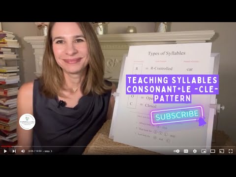 How to Teach Consonant LE Syllable Pattern from Orton Gillingham Coaching